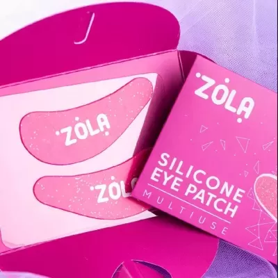 Patches para olhos rosa de silicone com embalagem rosa ZOLA Silicone Eye Patch