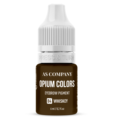 Frasco pequeno de pigmento para sobrancelhas AS COMPANY OPIUM COLORS B4 WHISKEY