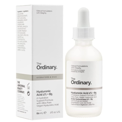 Frasco e embalagem do sérum The Ordinary Hyaluronic Acid 2% + B5