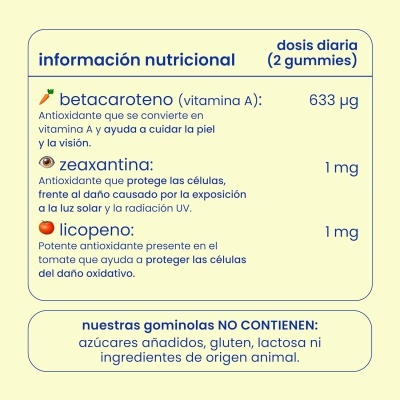 Etiqueta nutricional de suplemento alimentar em espanhol com valores e ingredientes