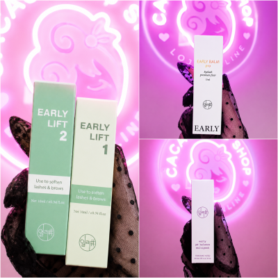 Embalagens de produtos Early Shop Lash lifting coreano