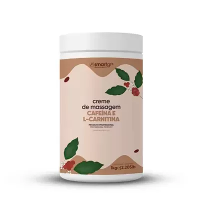 Frasco de creme de massagem Smartgr 1kg com cafeína e L-carnitina