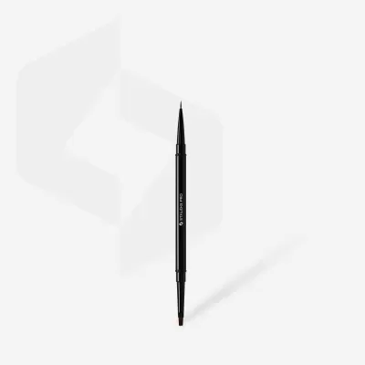 Lápis duplo preto para maquilhagem com texto Staleks Pro num fundo branco