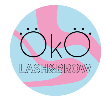 Logótipo circular azul com texto preto e cinza