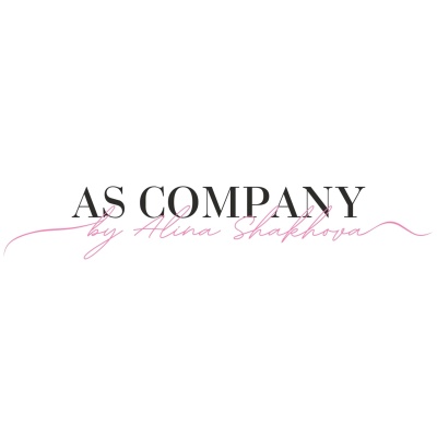 Logotipo AS COMPANY by Alina Shakhova em fundo branco