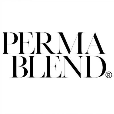 Logotipo preto com texto PERMA BLEND® em fundo branco.