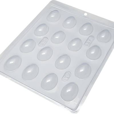 embalagem plástica transparente para ovos com cavidades ovais