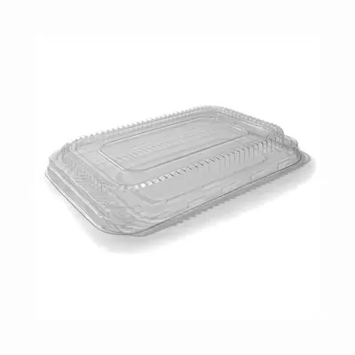 Embalagem plástica transparente retangular com tampa