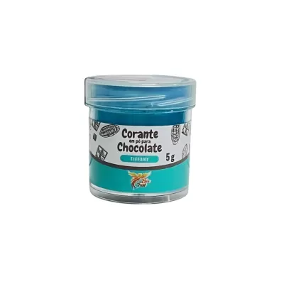 Frasco pequeno de corante para chocolate Tiffany de 5 g com tampa transparente