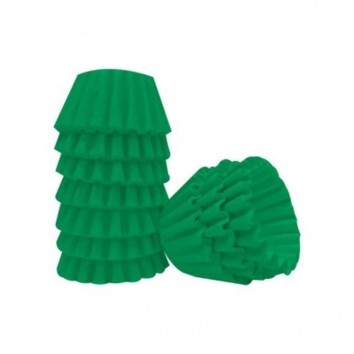 Forminhas verdes para cupcakes feitas em papel