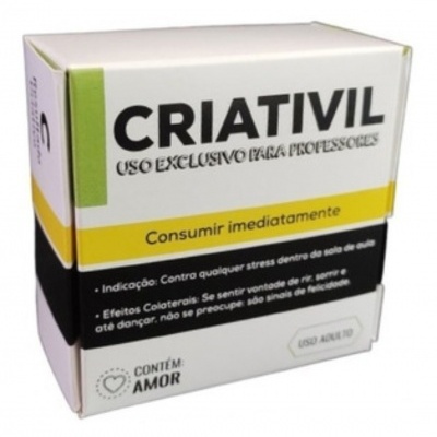 Embalagem branca com detalhes amarelos e verdes do produto CRIATIVIL para uso exclusivo de profissionais