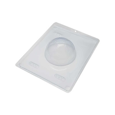 Forma para chocolate ou gelatina, transparente e com cavidade semicircular