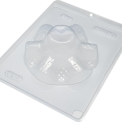 Moldura transparente de plástico com cavidades e texto em relevo