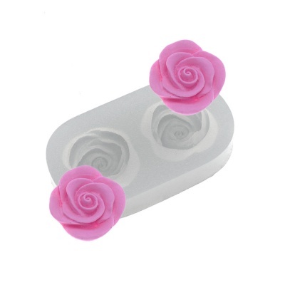 Molde de silicone para rosas rosa