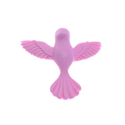Figurinha rosa de passarinho com asas abertas