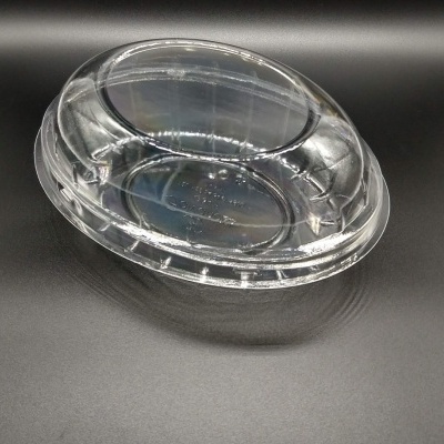 Embalagem transparente em plástico rígido oval com tampa