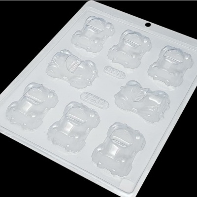 Matiz de moldes plásticos transparentes em forma de carros
