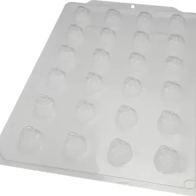 Forma de plástico transparente para chocolates em forma de ursinho