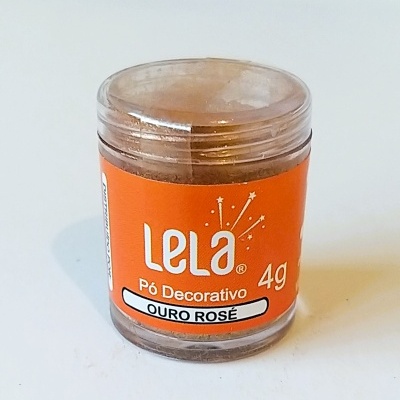 Frasco pequeno de pó decorativo Lela Ouro Rosé 4g
