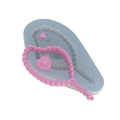 Moldes de silicone para corações em azul e rosa