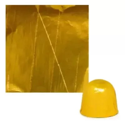 Cápsula de café Nespresso amarela com embalagem metálica dourada