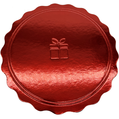 Selo de cera vermelho com relevo de presente