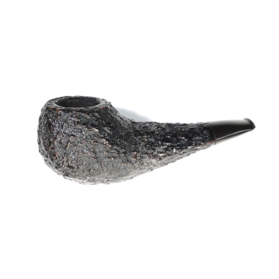 Cachimbo de tabaco em madeira texturizada com bocal preto