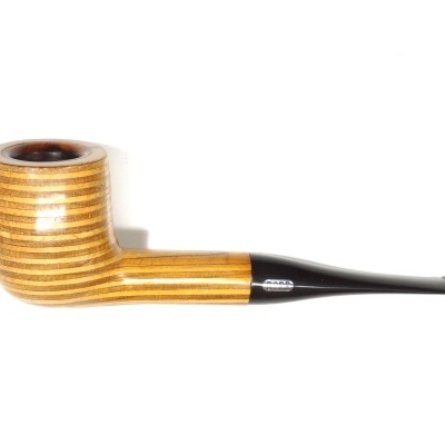 Cachimbo de fumar de madeira com riscas e boquilha preta