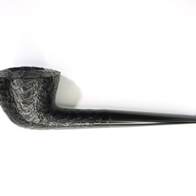 Cachimbo preto texturizado com bocal liso