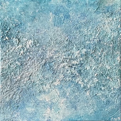 Surface azul texturizado dividido em três partes