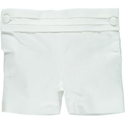 Cuecas brancas com botões na cintura