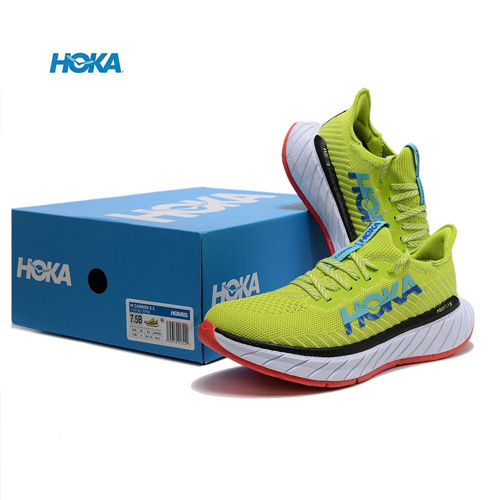HOKA ONE ONE Carbon X3 Amarelo-Azul – Tamanhos 36 ao 45 👟🚀