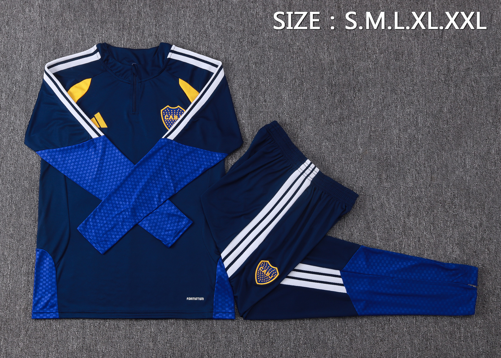 Fato de Treino Boca Juniors 26/27 Meio Zip Azul | Conjunto Completo S ao 2XL