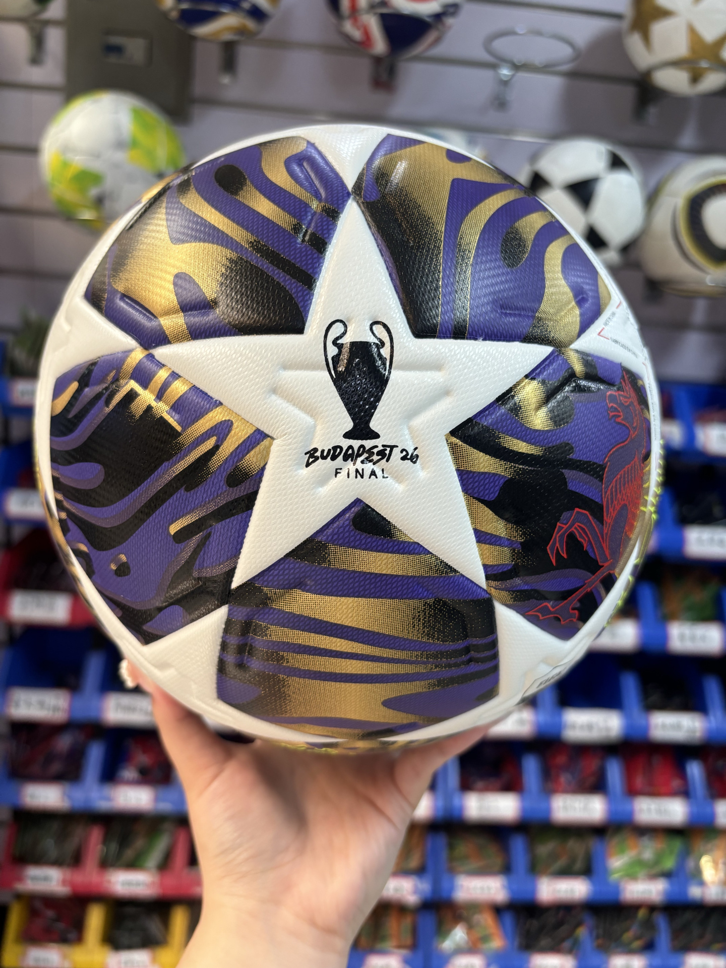 Bola de Futebol Champions League Final Budapest 26 | Tamanho 5 Oficial de Jogo