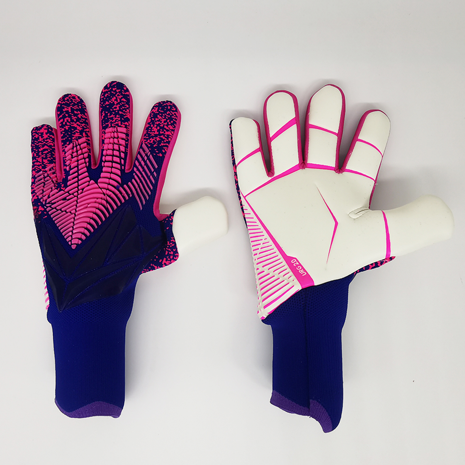 Luvas de Guarda-Redes A22 Azul-Rosa | Tamanhos 5 a 10 (15cm a 21cm Palma)