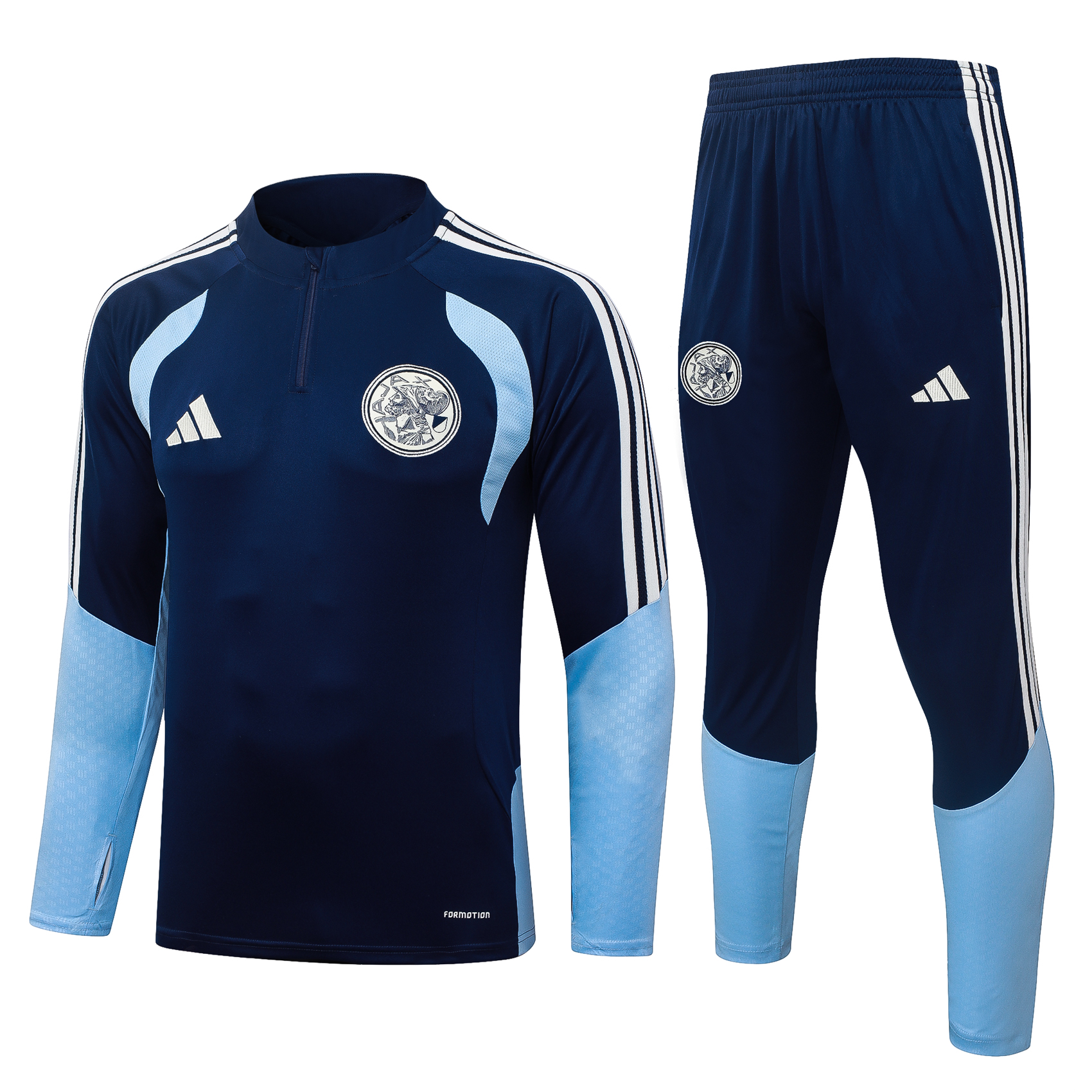 Fato de Treino Ajax 26/27 Meio Zip Azul | Conjunto Completo | S ao 2XL