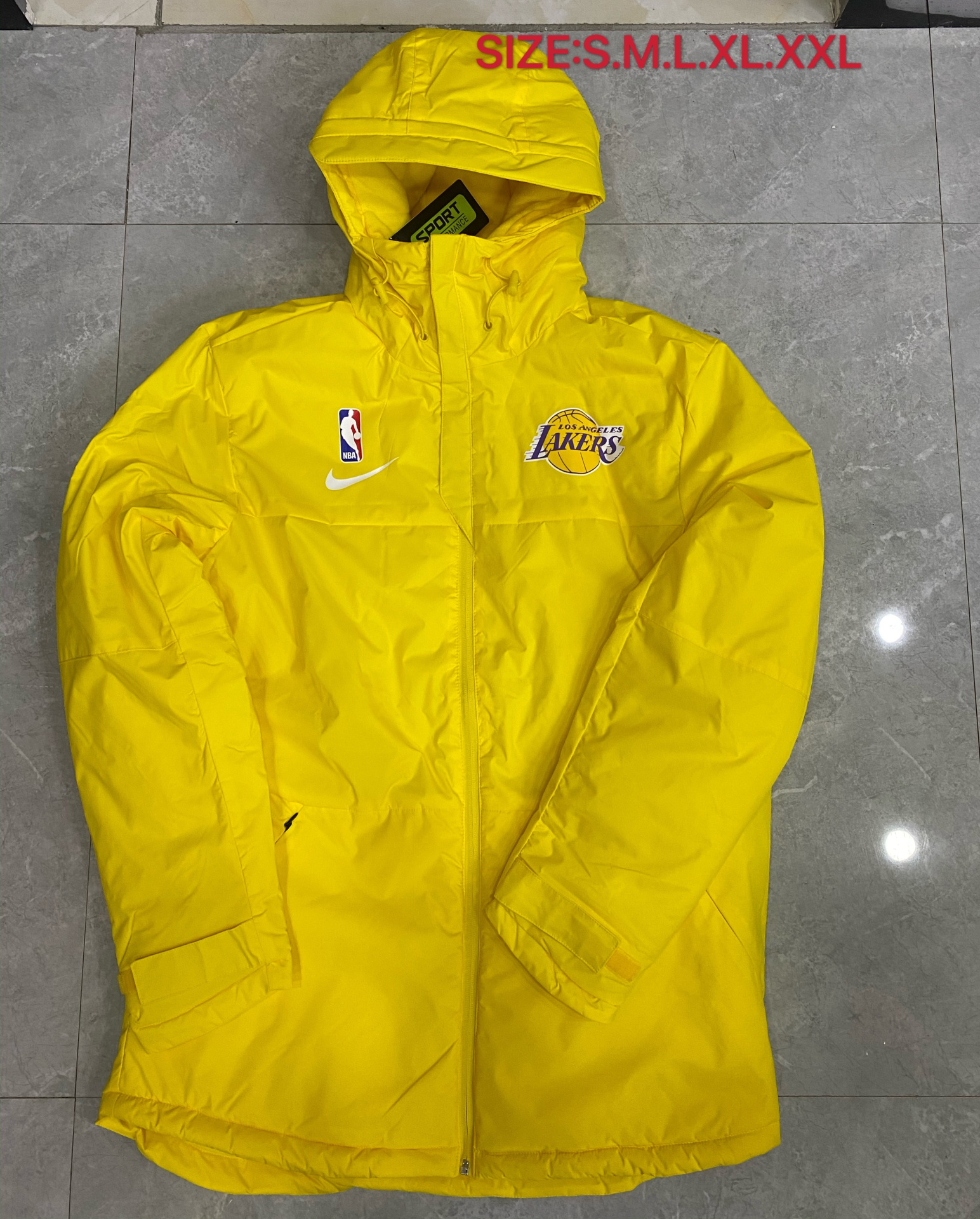 Casaco NBA Los Angeles Lakers Amarelo | Tamanhos S a 2XL