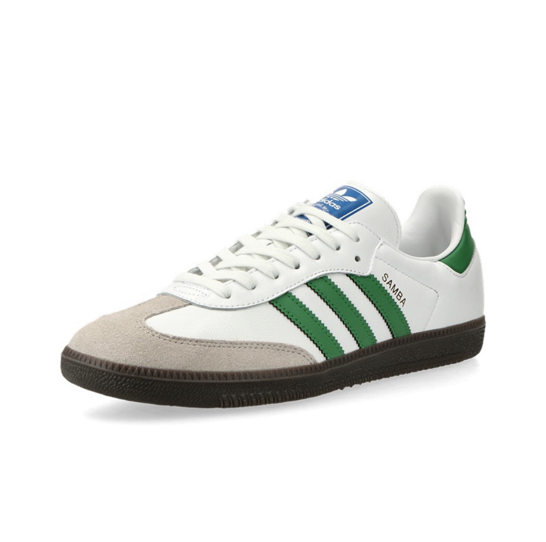 Sapatilhas Samba Branco-Verde &ndash; 36 ao 45 com meios tamanhos