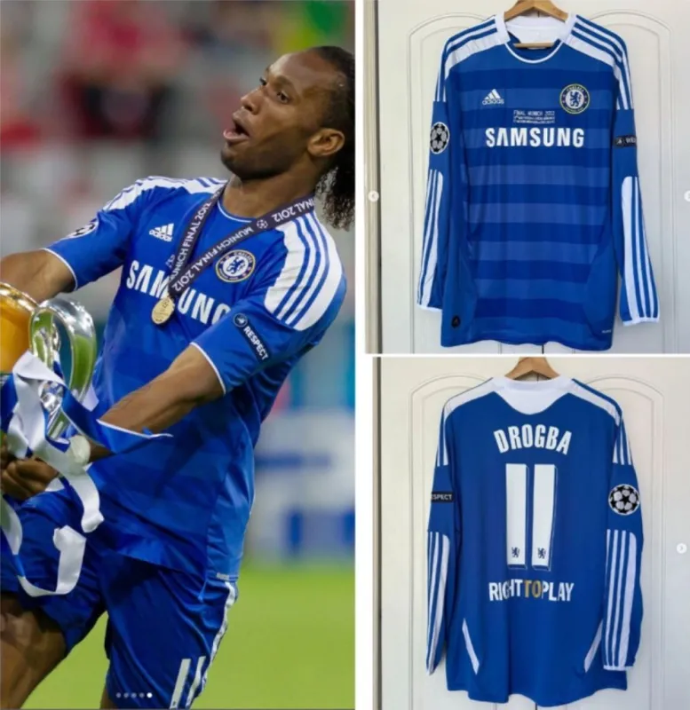 Camisola Retro de Manga Comprida do Chelsea 2011/12 – Final da Champions – DROGBA 11