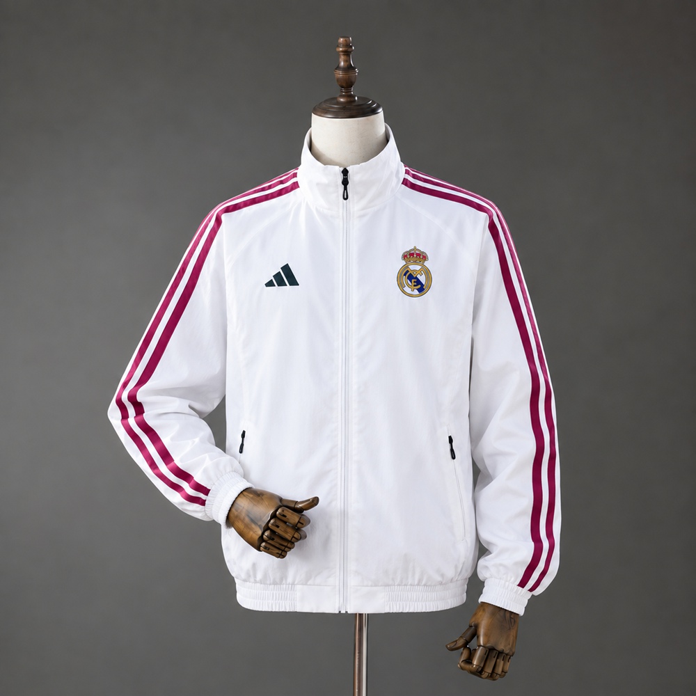 Casaco Corta-Vento Real Madrid 2026/27 Branco | Tamanhos S&ndash;XXL