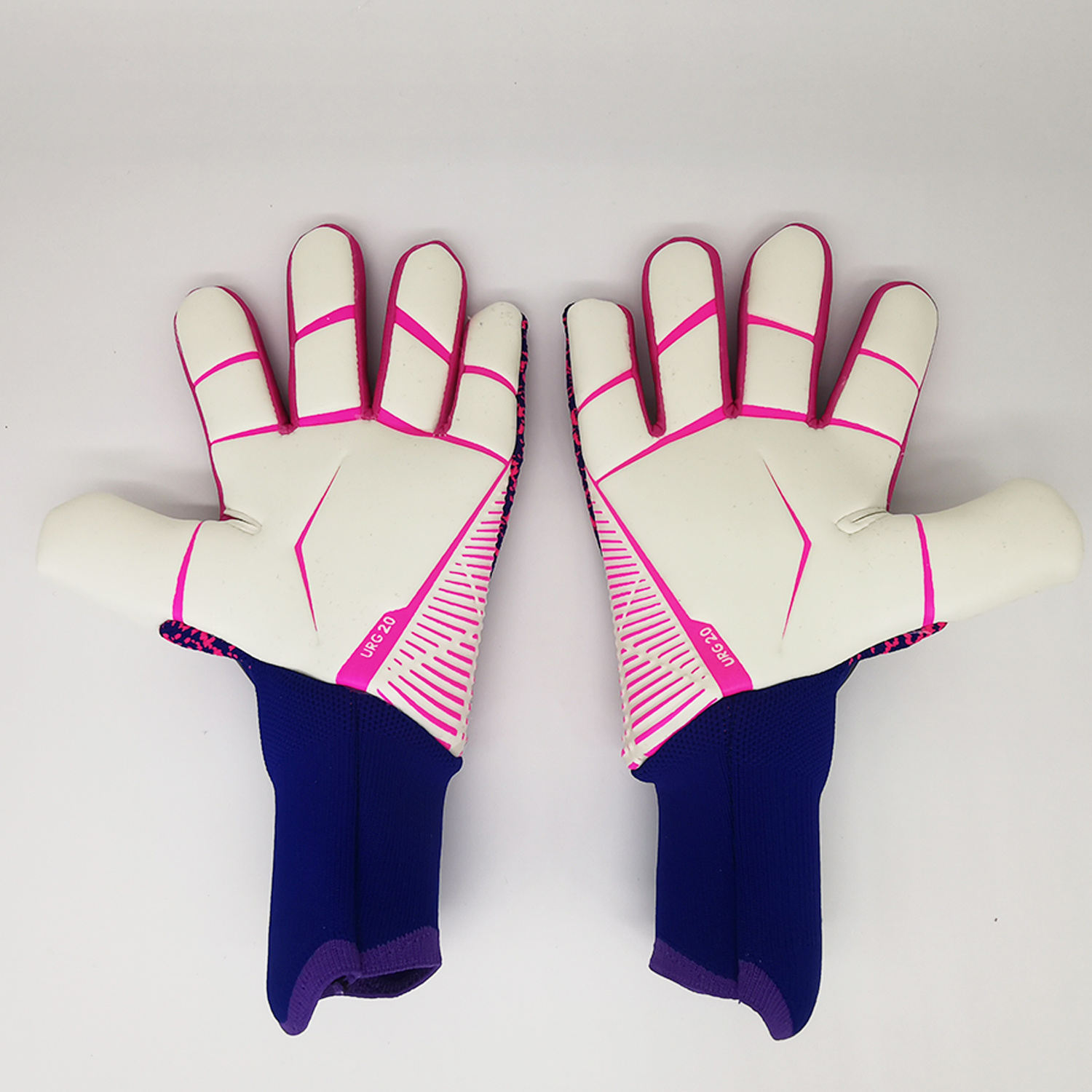 Luvas de Guarda-Redes A22 Azul-Rosa | Tamanhos 5 a 10 (15cm a 21cm Palma)