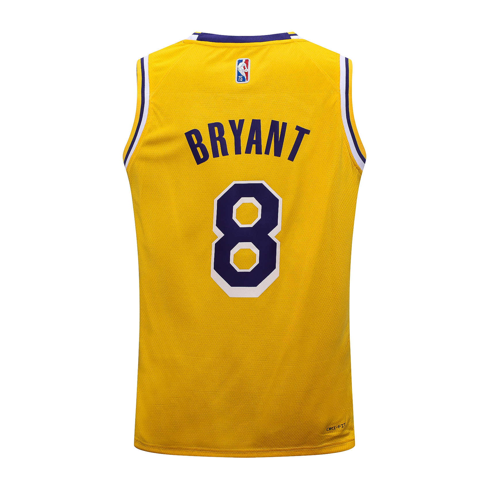 Camisola Lakers Nº 8 Bryant Amarela | NBA 2022/23 Heat-Pressed