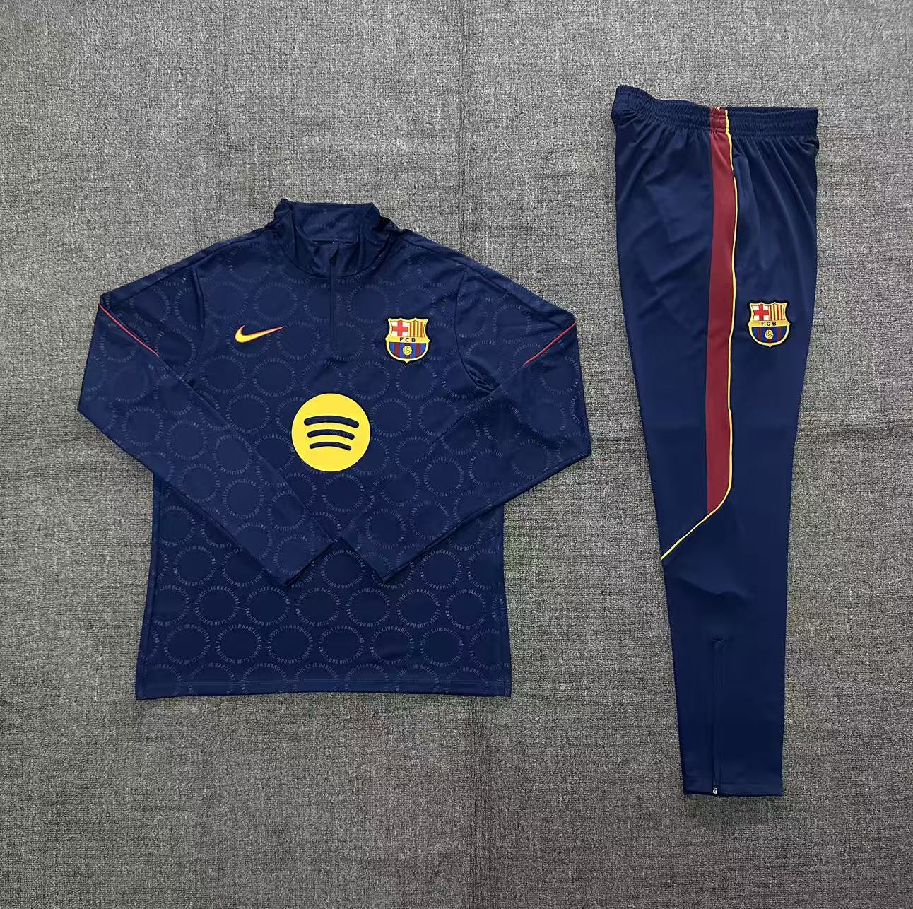 Fato de Treino Infantil Barcelona 26/27 Azul Royal Estampado