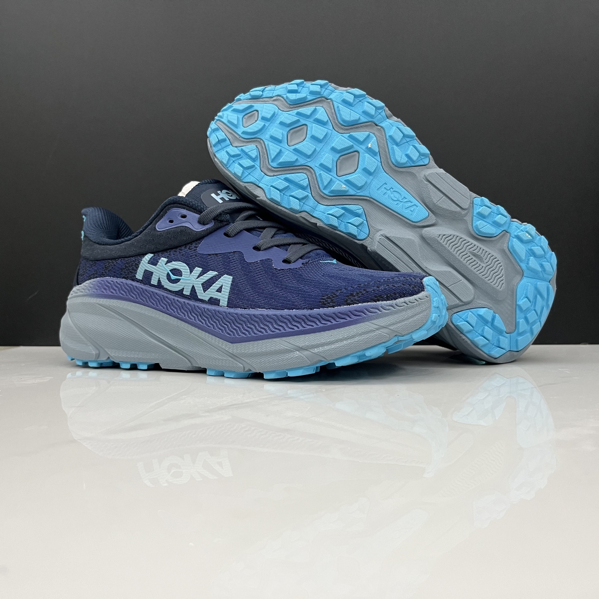 HOKA ONE ONE Challenger 7 - Azul-Cinza – Tamanhos 36 ao 45 👟🏃♂️