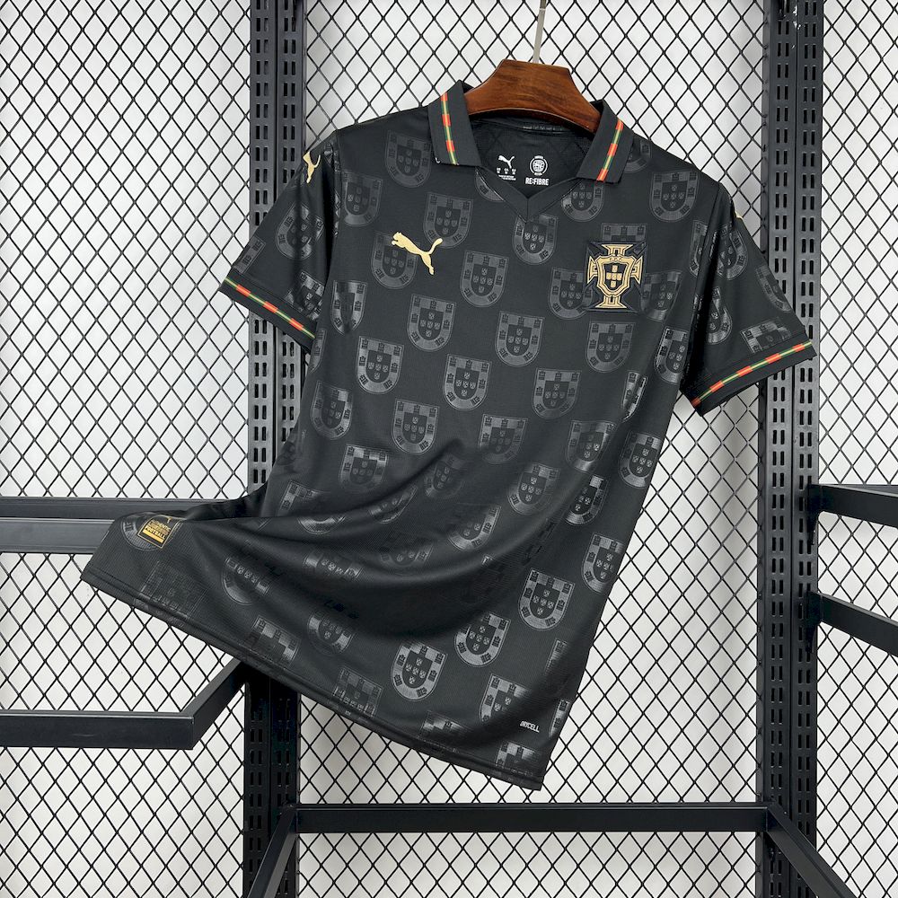 Camisola Portugal 2026 Edição Especial "Pantera Negra" – Homenagem a Eusébio – Versão Adepto – S ao 4XL