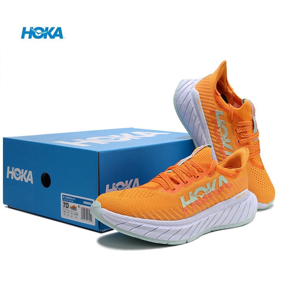 HOKA ONE ONE Carbon X3 Laranja-Rosa – Tamanhos 36 ao 45 👟🚀