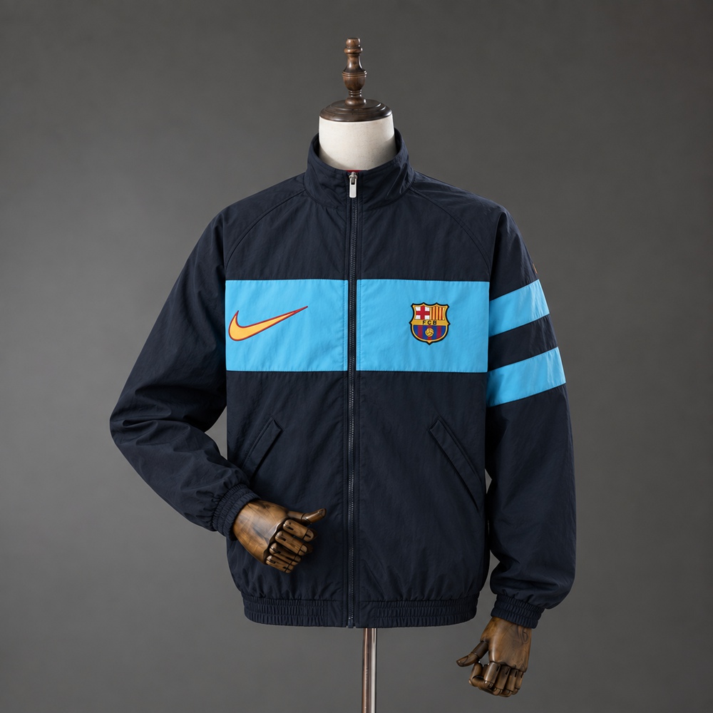 Casaco Corta-Vento Barcelona 2026/27 Preto | Tamanhos S–XXL