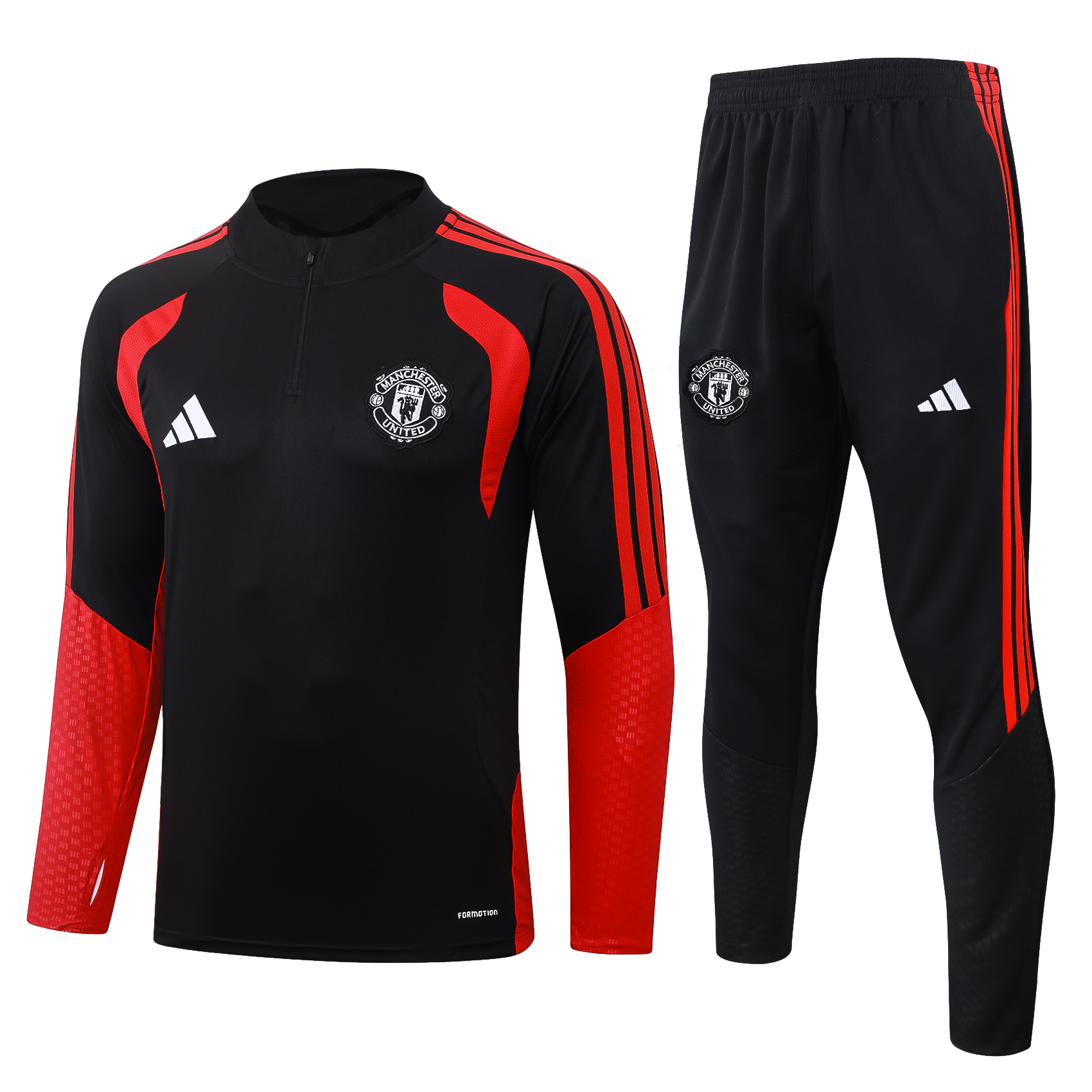 Fato de Treino Manchester United 26/27 Meio Zip Preto | Conjunto Completo S ao 2XL