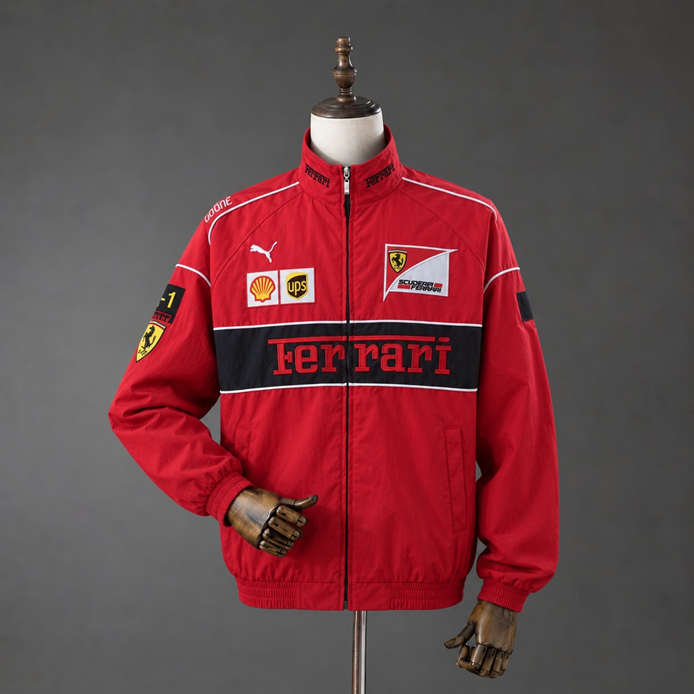 Casaco Ferrari F1 Retro Racing | Vermelho Tamanhos S–XXL