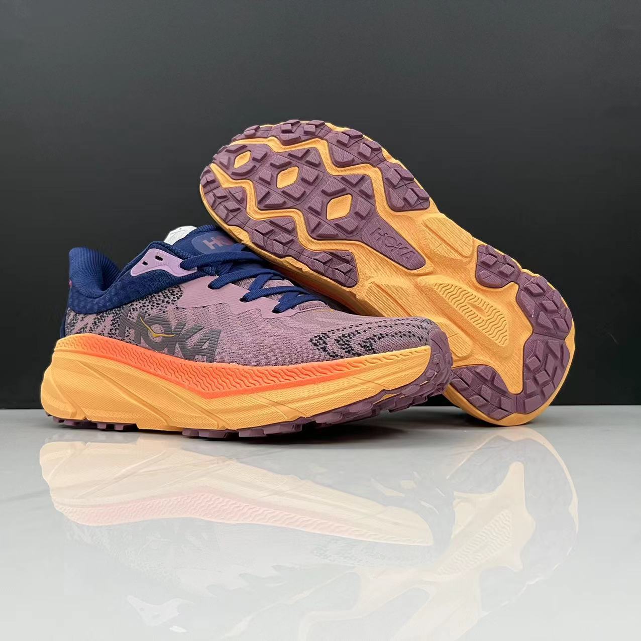 HOKA ONE ONE Challenger 7 -Azul-Rosa – Tamanhos 36 ao 45 👟🏃♂️